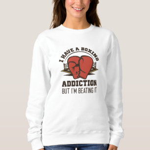 Sweatshirt Toxicomanie à la boxe