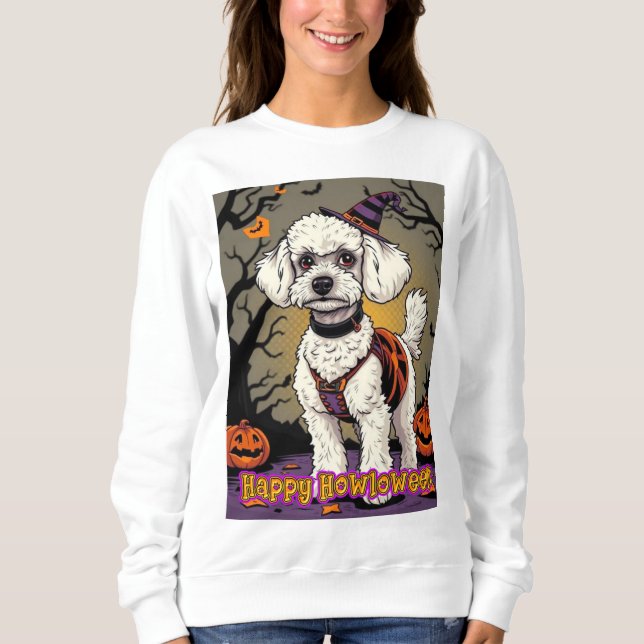 Sweatshirt Toy Poodle Joyeux Howloween (Devant)