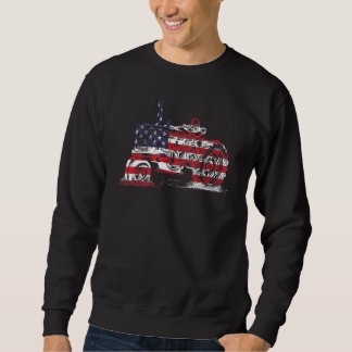 Sweatshirt Tracteur agricole Drapeau américain Ferme agricole