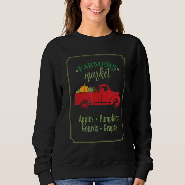 Sweatshirt Tracteurs du marché agricole Agriculture (Devant)
