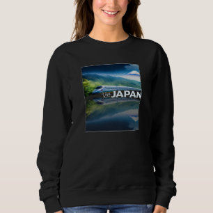 Sweatshirt Train à Grande Vitesse Japonais Mont Fuji Shinkans