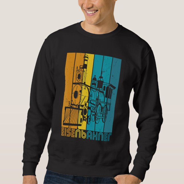 Sweatshirt Train Driver Steam Locomotive Conductor on Rails (Devant)
