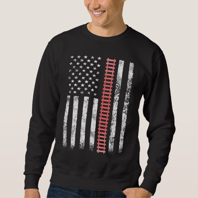 Sweatshirt Train Ferroviaire Fan Railfan Modélisme Ferroviair (Devant)