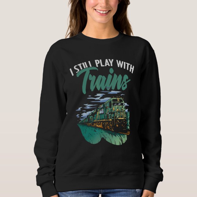 Sweatshirt Train Locomotive Moteurs Fans Ferroviaires Pour Tr (Devant)