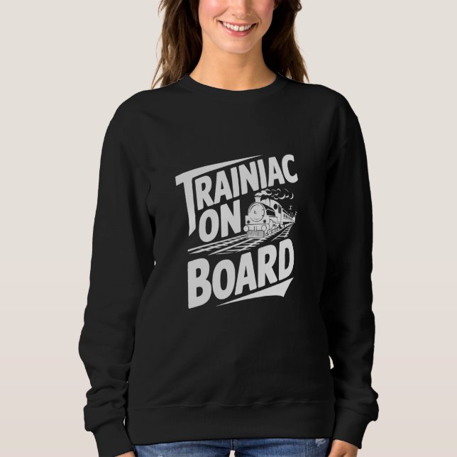 Sweatshirt Trainien À Bord, Amoureux Du Train (Devant)