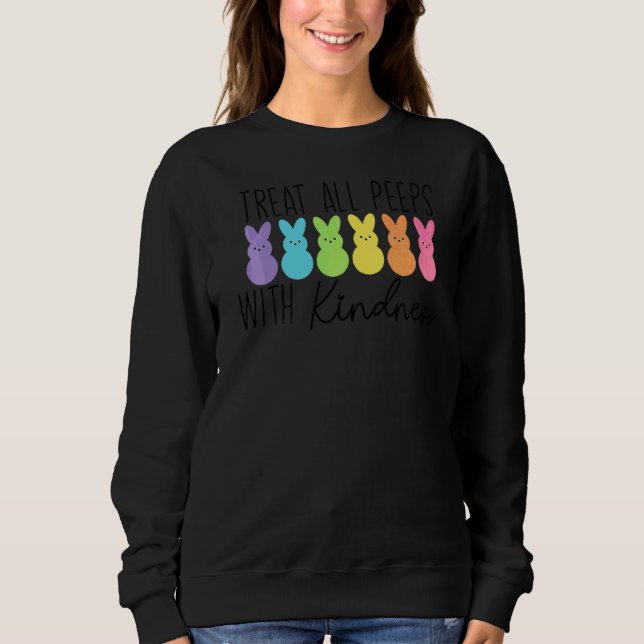 Sweatshirt Traitez Tous Les Bunnies Avec Kindness Smart Ensei (Devant)
