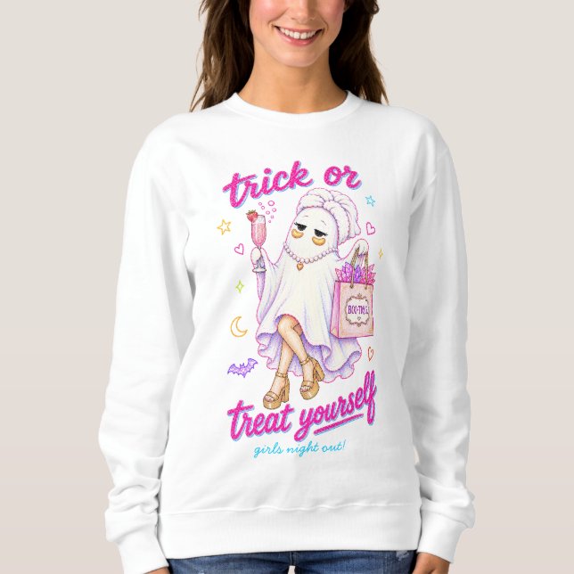 Sweatshirt Traitez-vous Spa Fantôme Serviette Champagne (Devant)