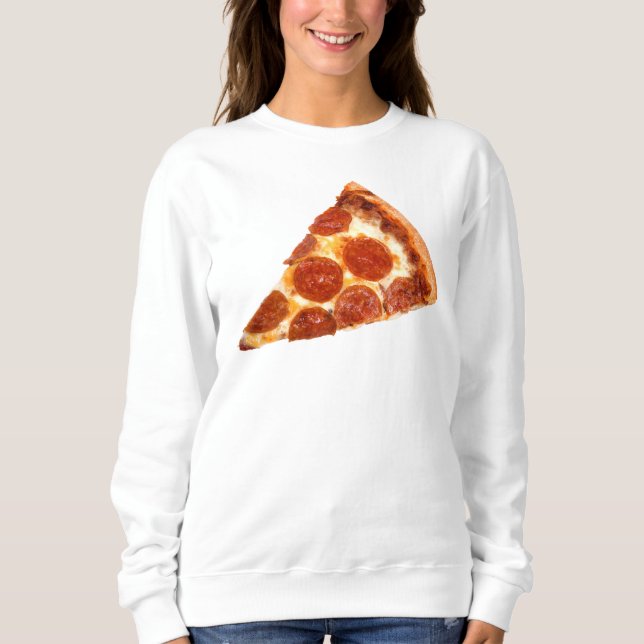 Sweatshirt tranche de pizza pepperoni classique de SlipperyJo (Devant)