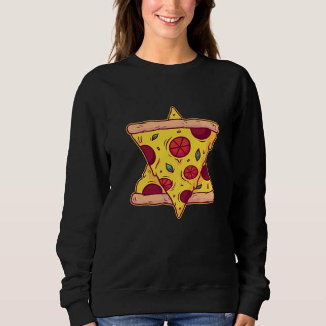 Sweatshirt Tranches de pizza pentagramme   (Devant)