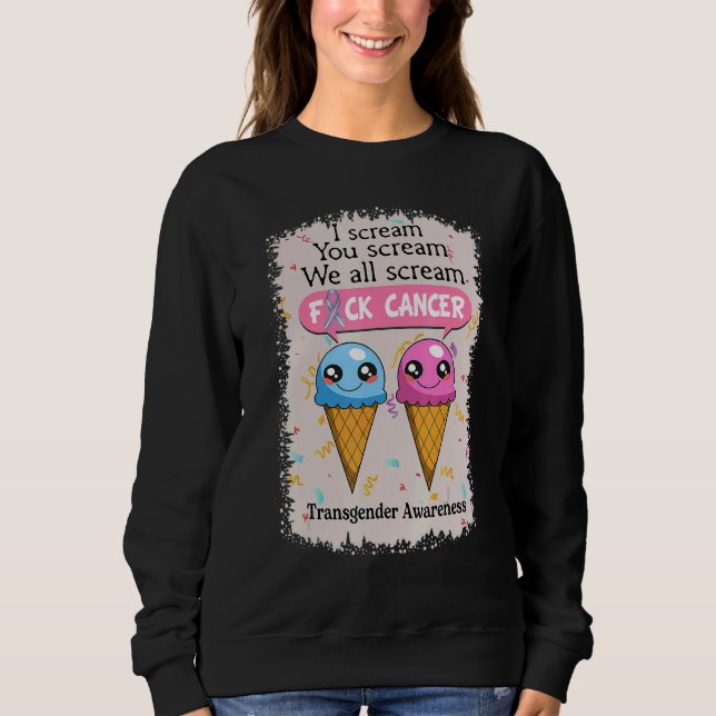 Sweatshirt Transgender Awareness Cute Ice Creams  Saying (Devant)