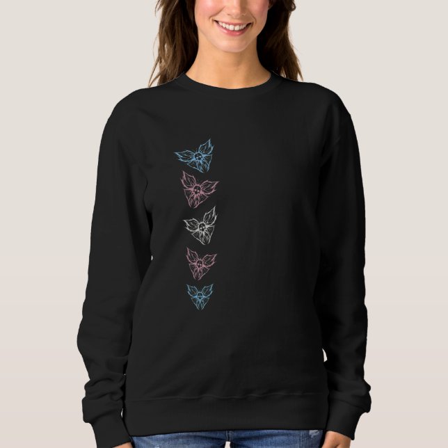 Sweatshirt Transgenre Subtil Ftm Mtf Goth Butterfly Trans Pr (Devant)