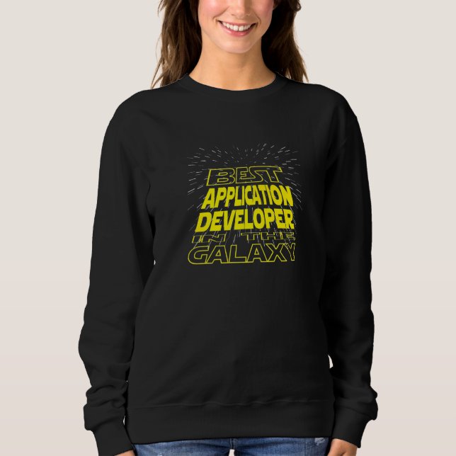 Sweatshirt Travail Cool Galaxy du développeur d'applications (Devant)