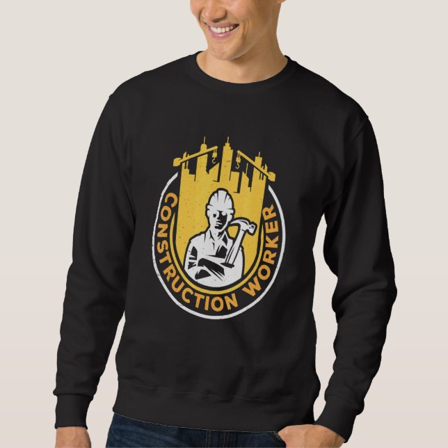 Sweatshirt Travail d'équipe sur le chantier de construction (Devant)
