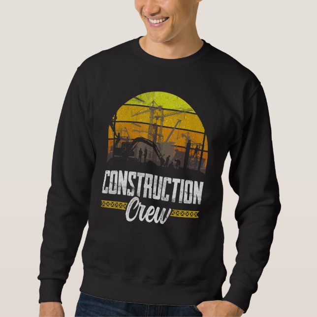 Sweatshirt Travail d'équipe sur le site du personnel de const (Devant)