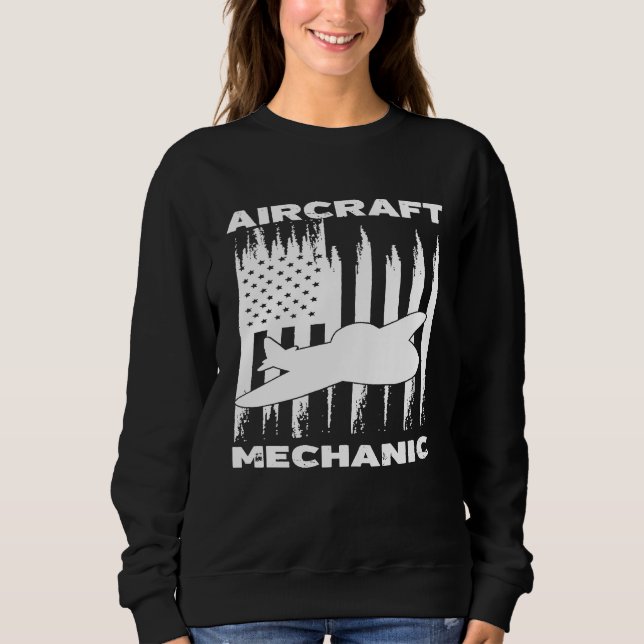 Sweatshirt Travail des aéronefs de mécanique mûre (Devant)