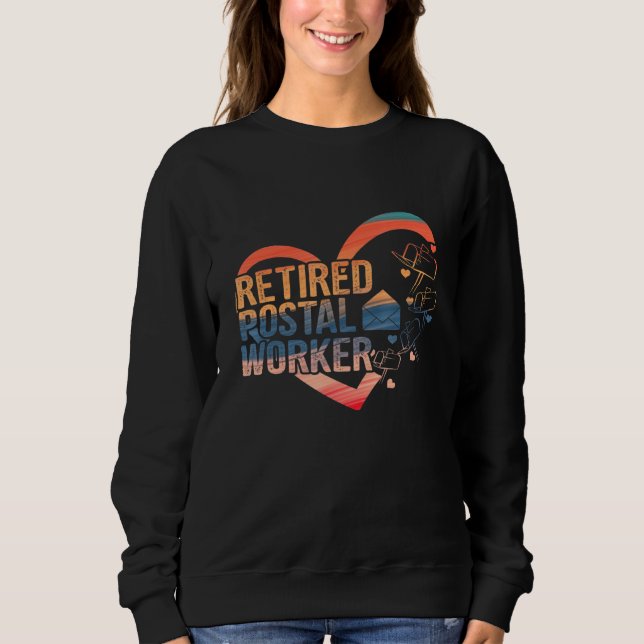 Sweatshirt Travailleur de la poste retraité Retraite par cour (Devant)