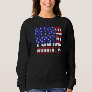 Sweatshirt Travailleur de poste à la retraite Us Drapeau Mail