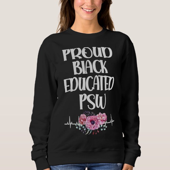 Sweatshirt Travailleur de support personnel Psw formé en noir (Devant)
