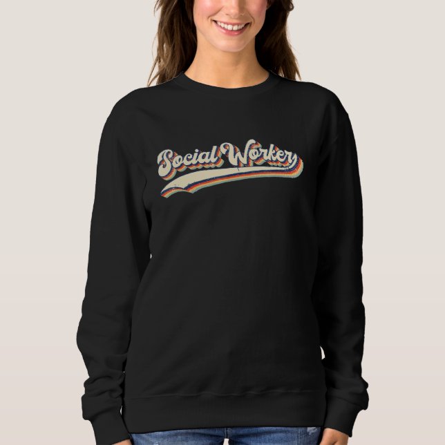 Sweatshirt Travailleur social titre de poste de profession vi (Devant)