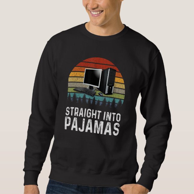 Sweatshirt Travaillez de chez vous directement en pyjama empl (Devant)