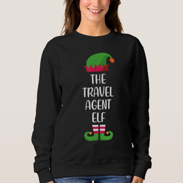 Sweatshirt Travel agent Elf Family Matching Group Christmas P (Devant)