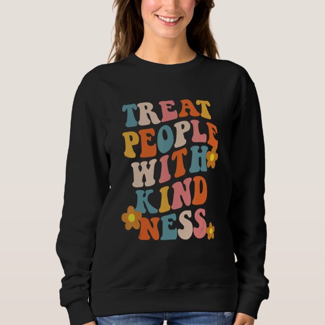 Sweatshirt Treat People With Kindness TPWK Trendy Preppyle Gr (Devant)