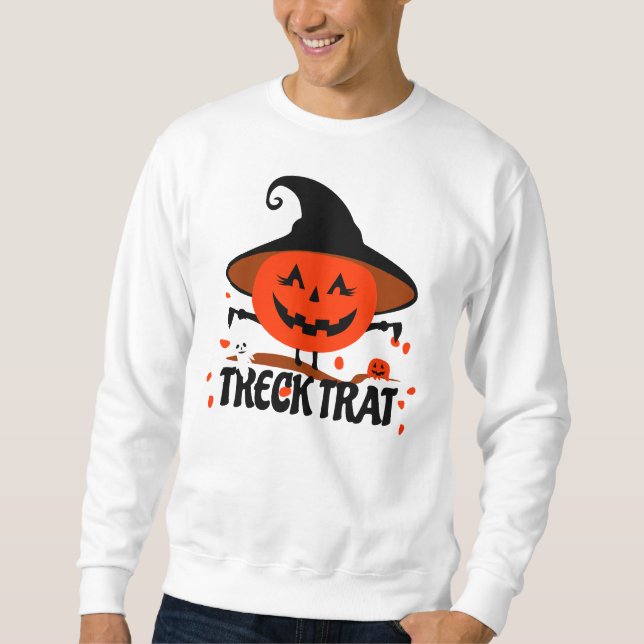Sweatshirt Treck Trat Citrouille Sourire (Devant)