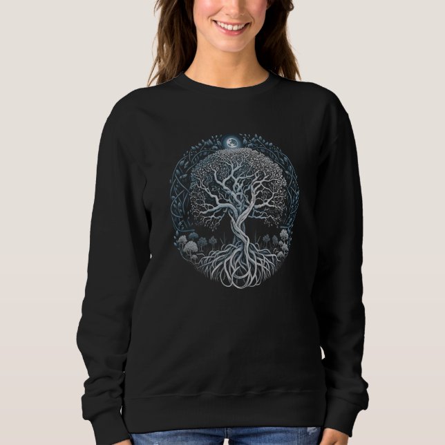 Sweatshirt Tree of Life Yggdrasil Viking Midgard Thor Walhall (Devant)
