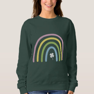 Sweatshirt Trèfle à quatre feuilles Arc-en-ciel Saint Patrick
