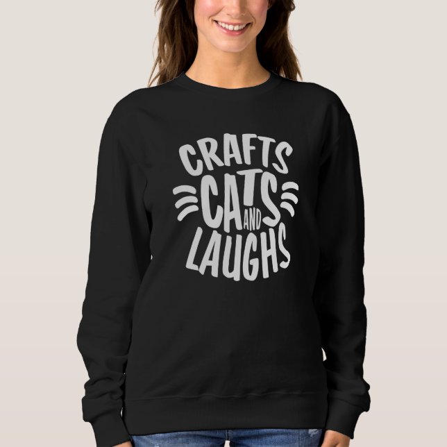 Sweatshirt Trendy Crafts Cats and Laughs Whiskers (Devant)