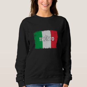 Sweatshirt Trento Italie Ville avec drapeau italien