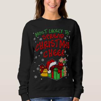 Sweatshirt Très probable de diffuser Noël Fun Noël Fun Christ