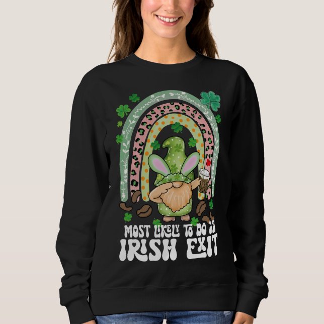 Sweatshirt Très Probable De Faire Une Sortie Irlandaise Rainb (Devant)