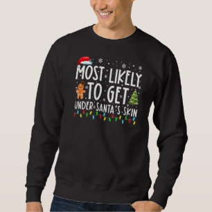 Sweatshirt Très Probable D'Être Sous Père Noël Peau Drôle Chr