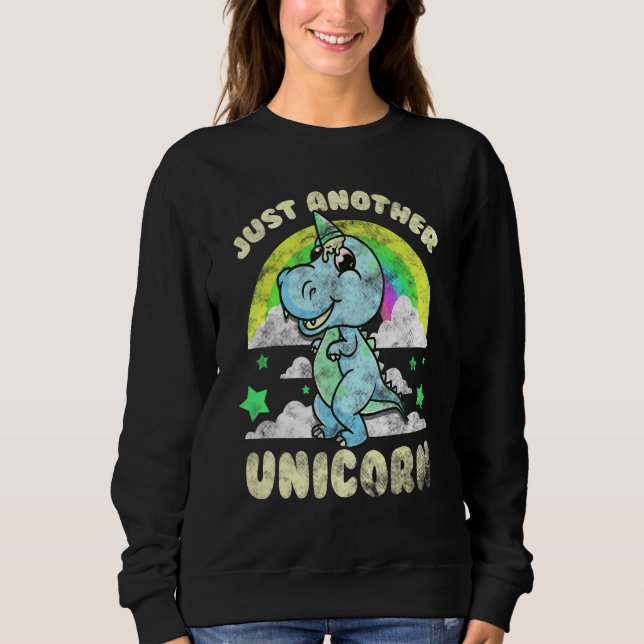 Sweatshirt Trex Unicorn Inspirée Crème glacée Corne de cône L (Devant)