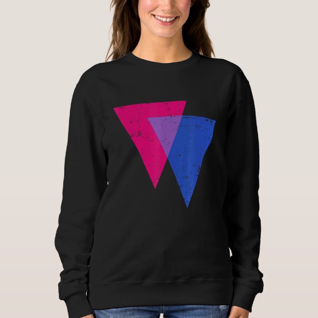 Sweatshirt Triangle Bisexuel Lgbtq Pride Parade Grungy Bi Pri (Devant)
