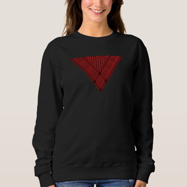 Sweatshirt triangle rouge Keffiyeh symbole de résistance de l (Devant)