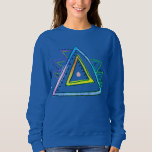 Sweatshirt Triangles Abstrait Wearable Art