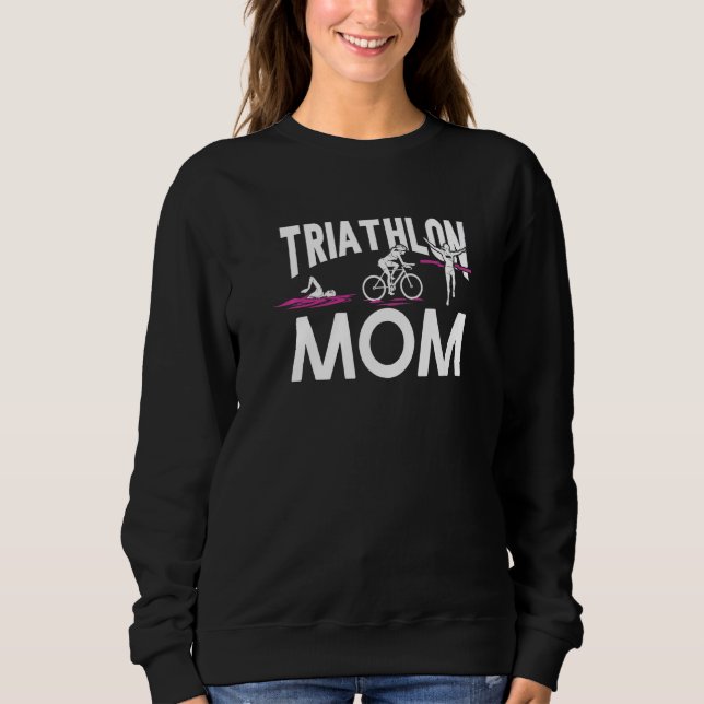 Sweatshirt Triathlète natation vélo course Triathlon maman (Devant)