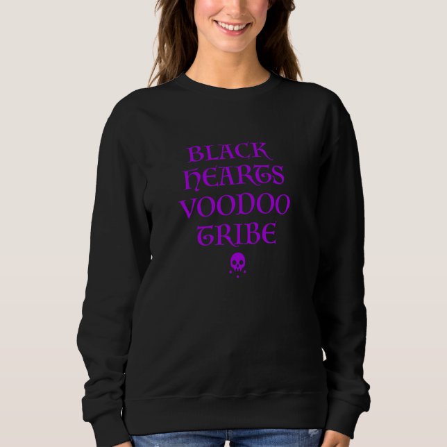 Sweatshirt Tribu Voodoo à Cœurs Noirs (Devant)
