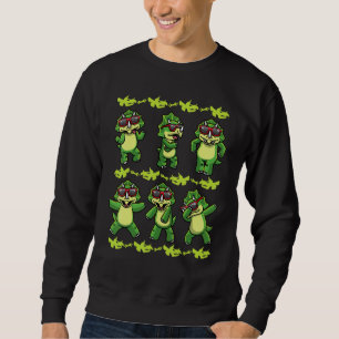 Sweatshirt Triceratops Dinosaures Dansants Avec Lunettes De S