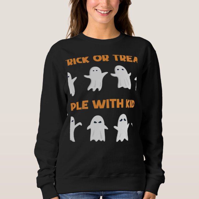 Sweatshirt Trick or Treat People With Kindness Halloween (Devant)