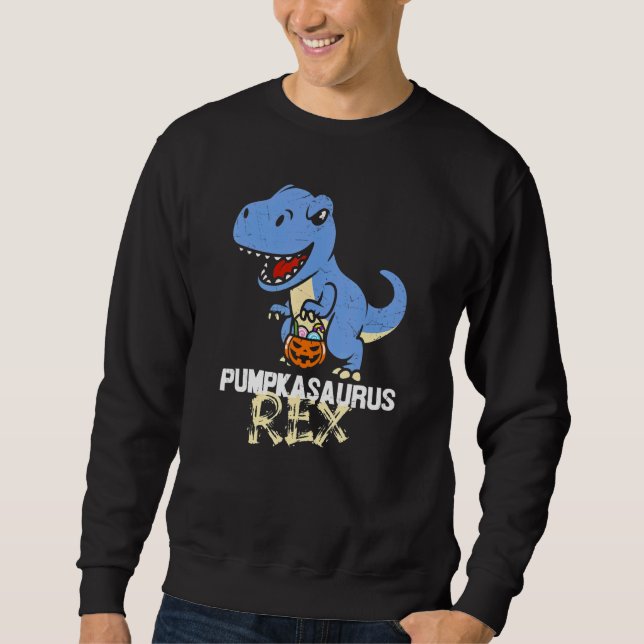 Sweatshirt Trick Ou Traitement T Rex Dinosaur Cute Halloween (Devant)