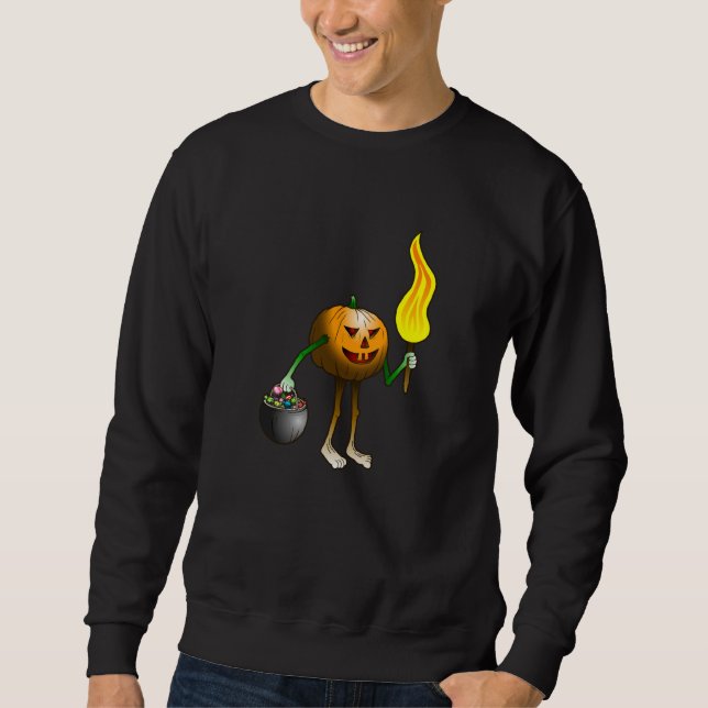 Sweatshirt Trick ou Treat citrouille (Devant)