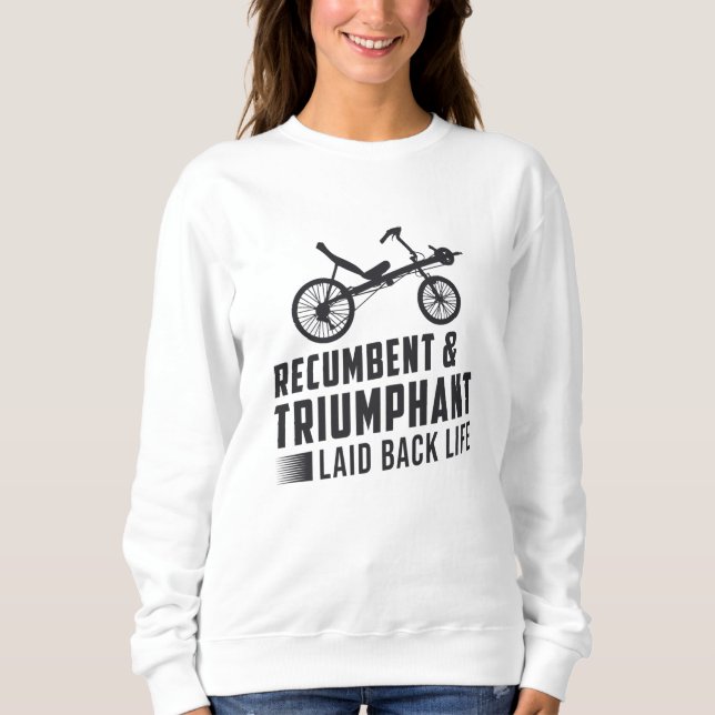 Sweatshirt Tricycle Recumbent & Triumphant Vintage Retro (Devant)