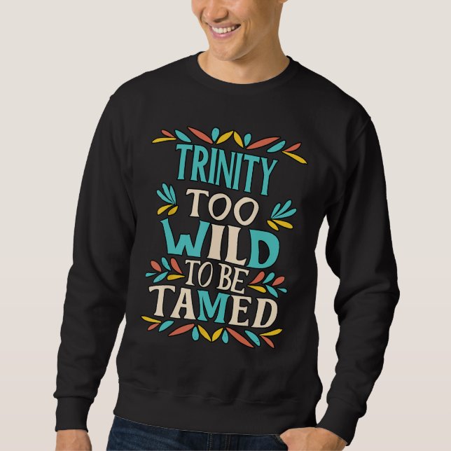 Sweatshirt TRINITY Nom Cute Retro Girls Fleur sauvage TRINITY (Devant)