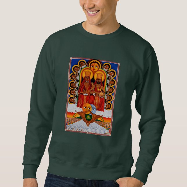 Sweatshirt Tripes de Judah Selassie Rasta Lion Roots (Devant)