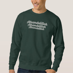 Sweatshirt Triple Alhamdulillah Forêt profonde verte