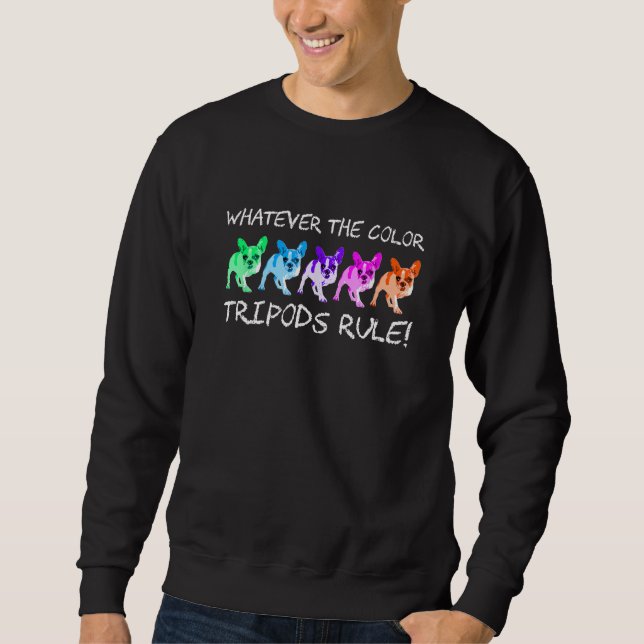 Sweatshirt Tripod Tripawd Funny trois pattes de chien (Devant)