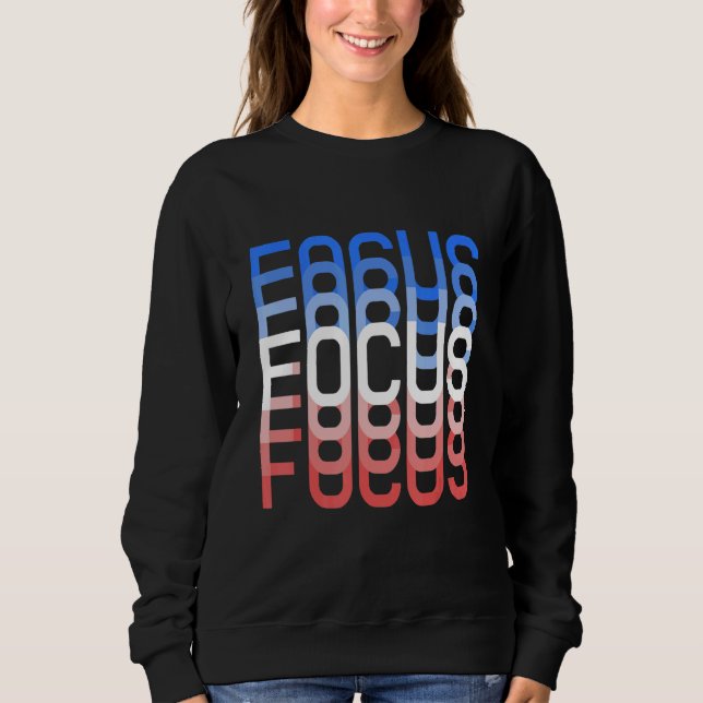 Sweatshirt Trippy Optical Illusion Work hard Motivational Foc (Devant)